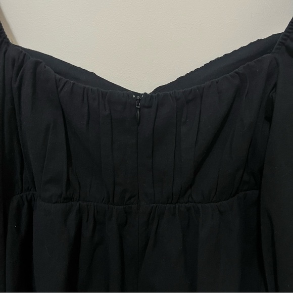 Reformation Farley Babydoll Mini Dress Whimsigoth Cottage Core Black Size 6 - Picture 12 of 15
